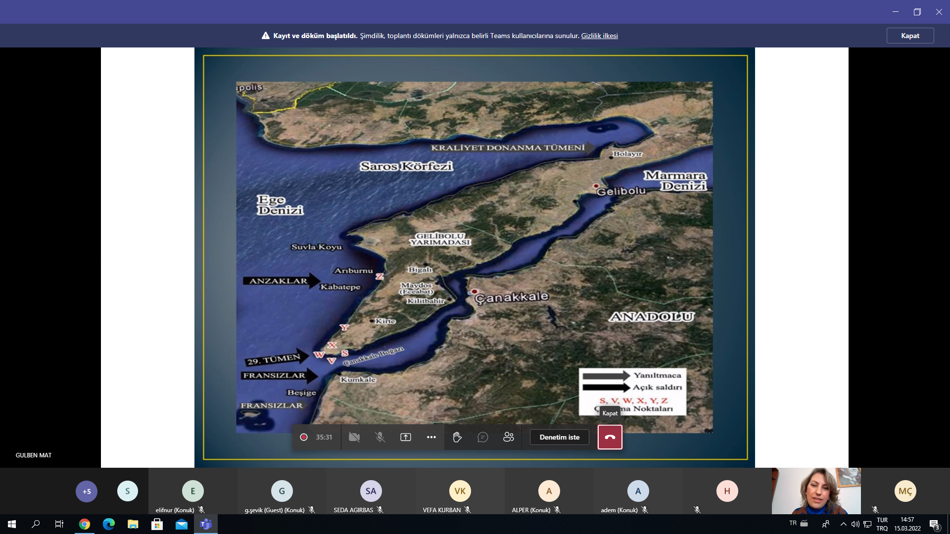 Öğr. Gör. Dr. Gülben Mat, “Atatürk, Çanakkale’de askeri dehasını sergilemiştir”