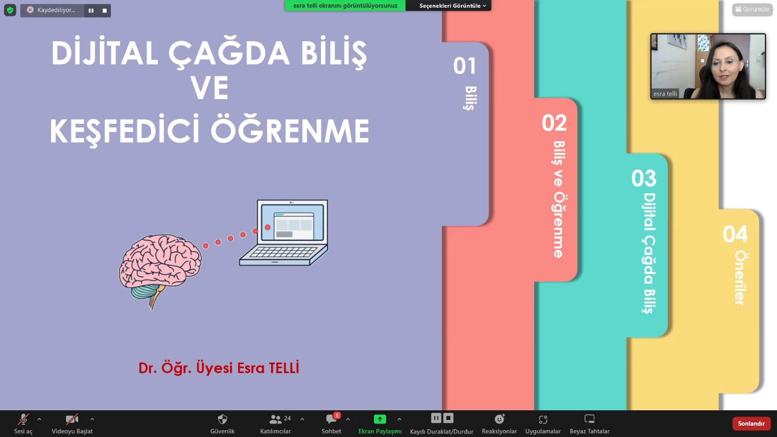 Ege Öğretim Teknolojileri Koordinatörlüğü’nden “ Dijital Çağda Biliş ve Keşfedici Öğrenme” Semineri