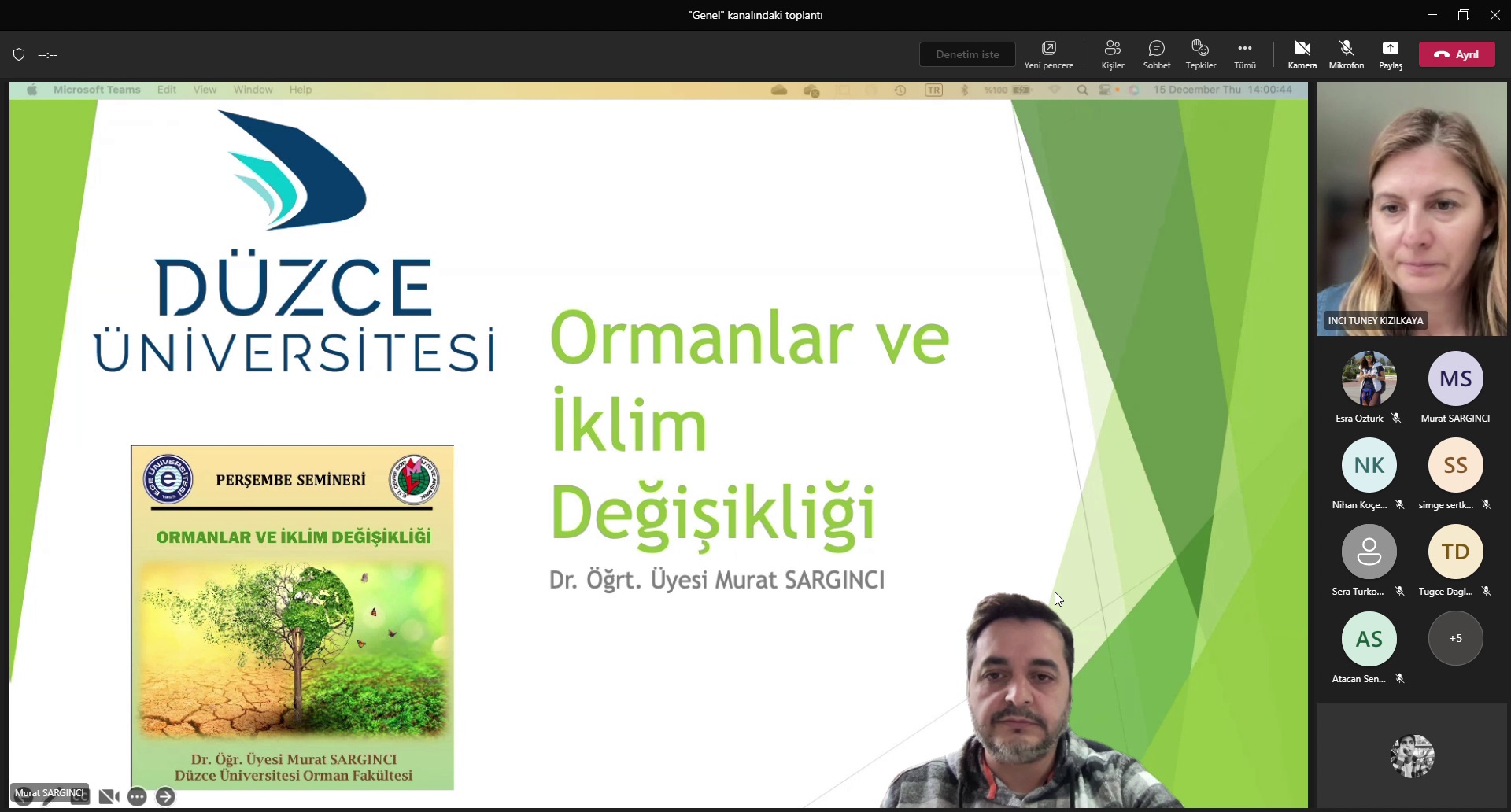 <strong>EÜ ÇEVMER’den “Ormanlar ve İklim Değişikliği” semineri</strong>