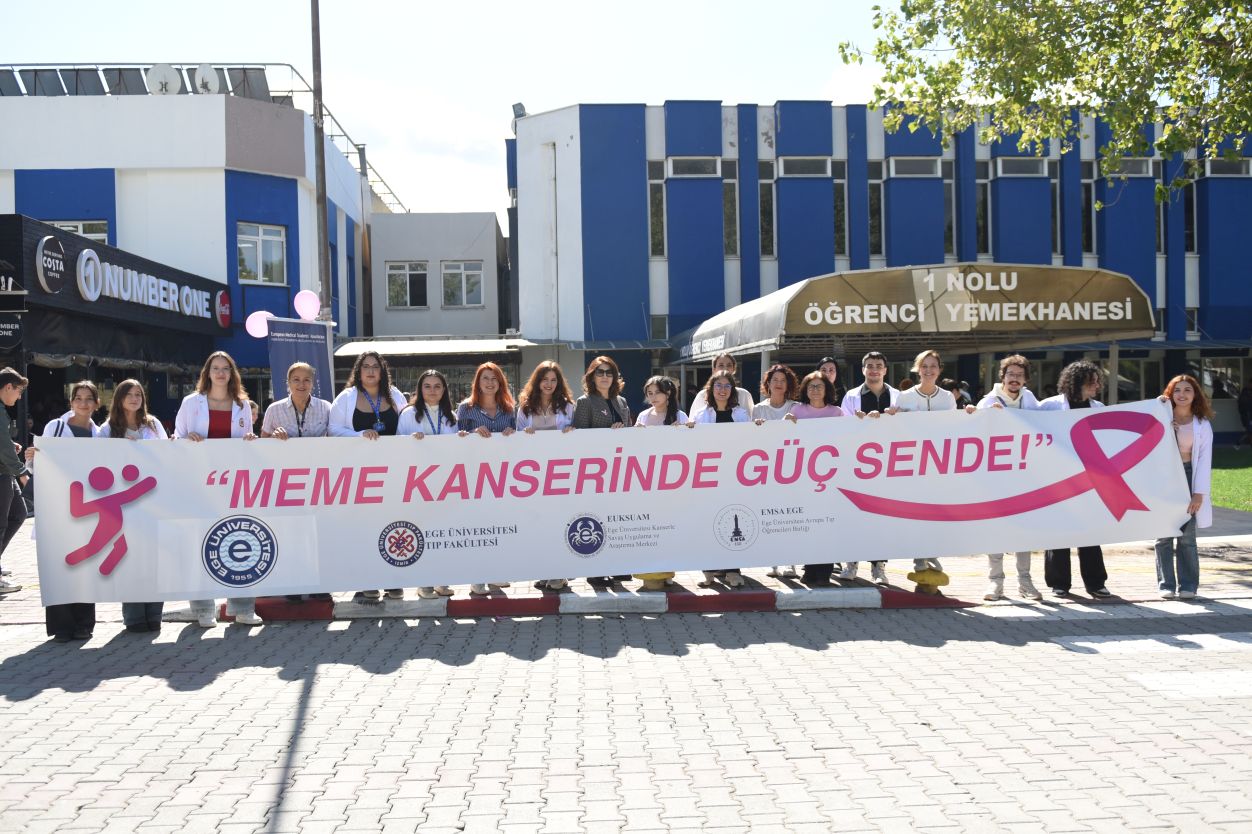 Ege Üniversitesi kampüsünde meme kanseri farkındalık etkinliği düzenlendi