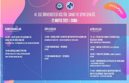 Ege Üniversitesi Kültür, Sanat ve Spor Şenliği 19 Mayıs’ta başlıyor